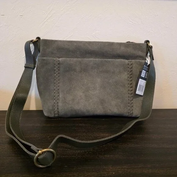 NWT $139 The Sak Melrose Suede Crossbody Bag, Moss Green - Picture 3 of 5